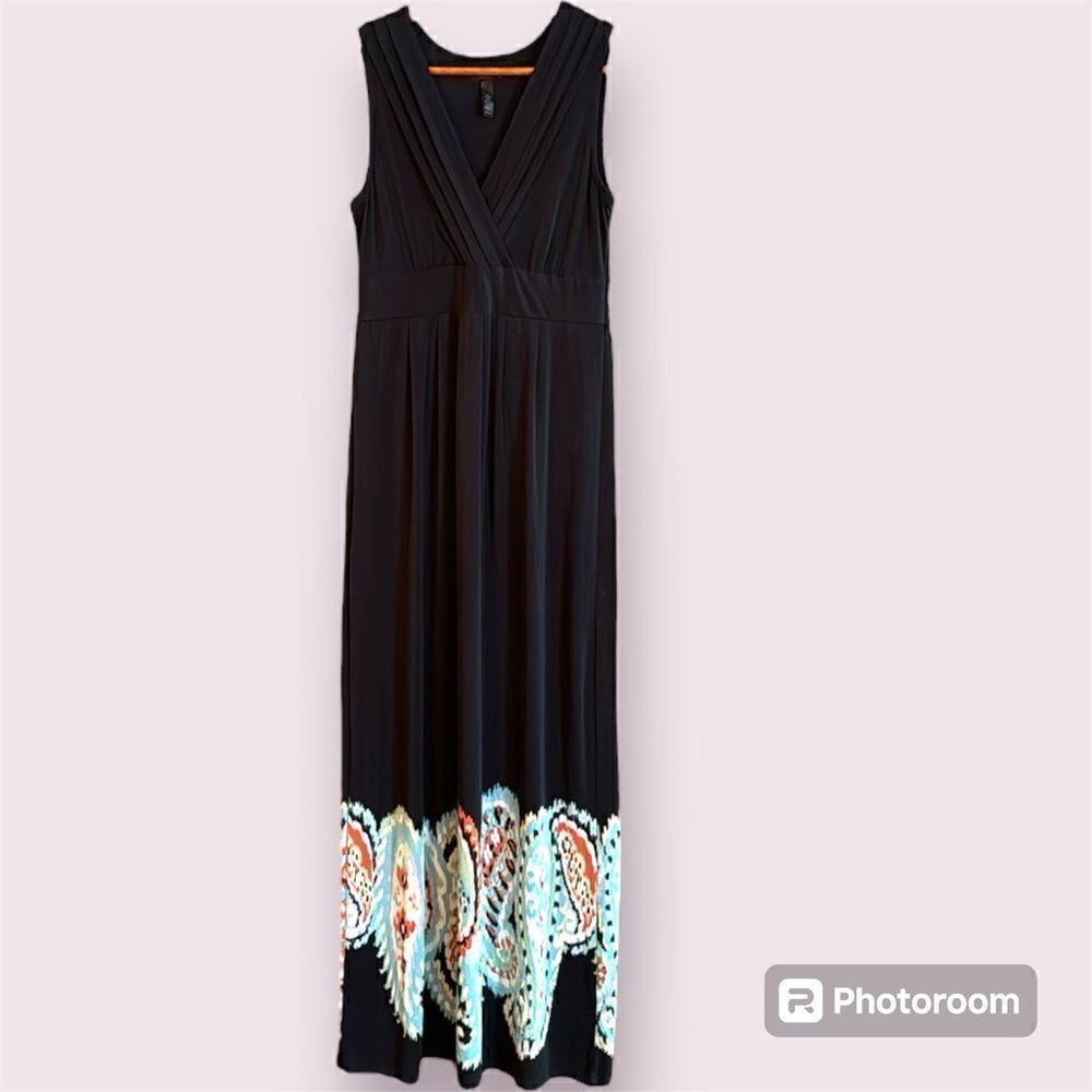 SOMA V-Neck Paisley Print Maxi Dress